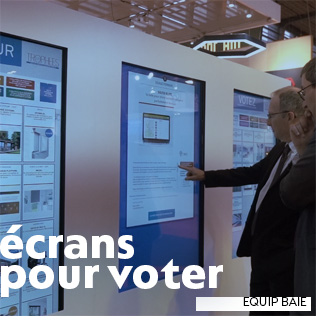 EquipBaie, des écrans pour voter